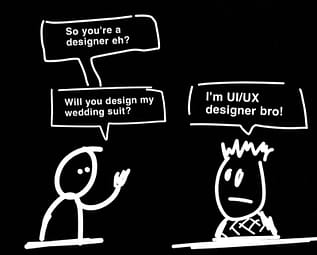 A doodle showing that how people misunderstand the designer term