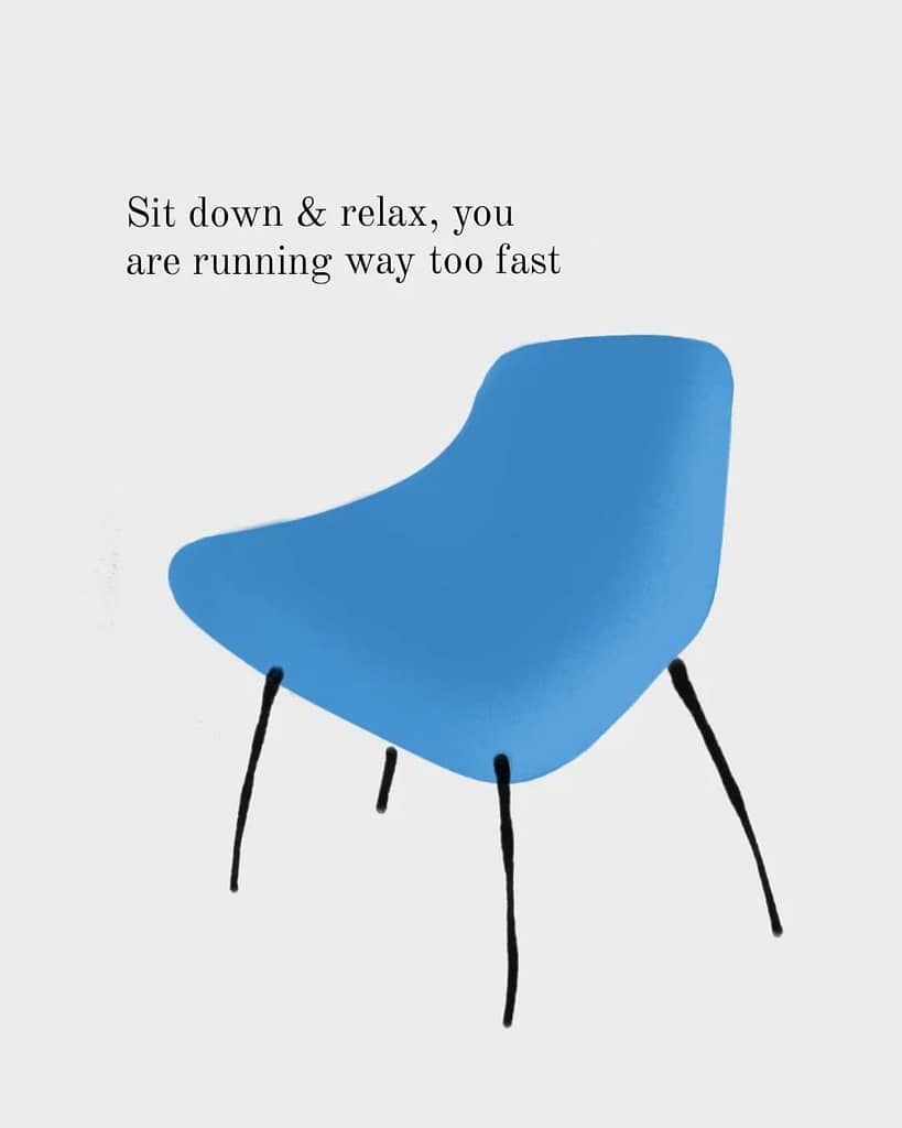 blue chair sketch