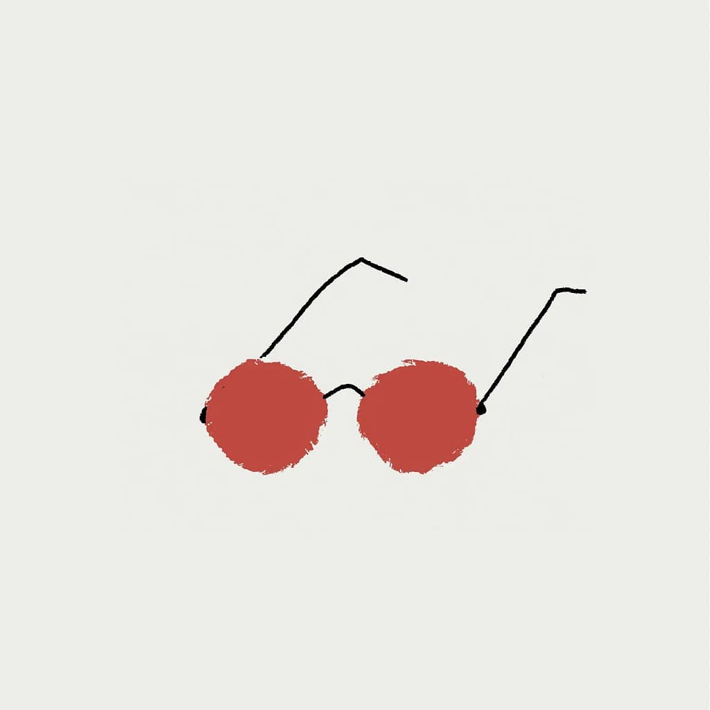 red goggles art