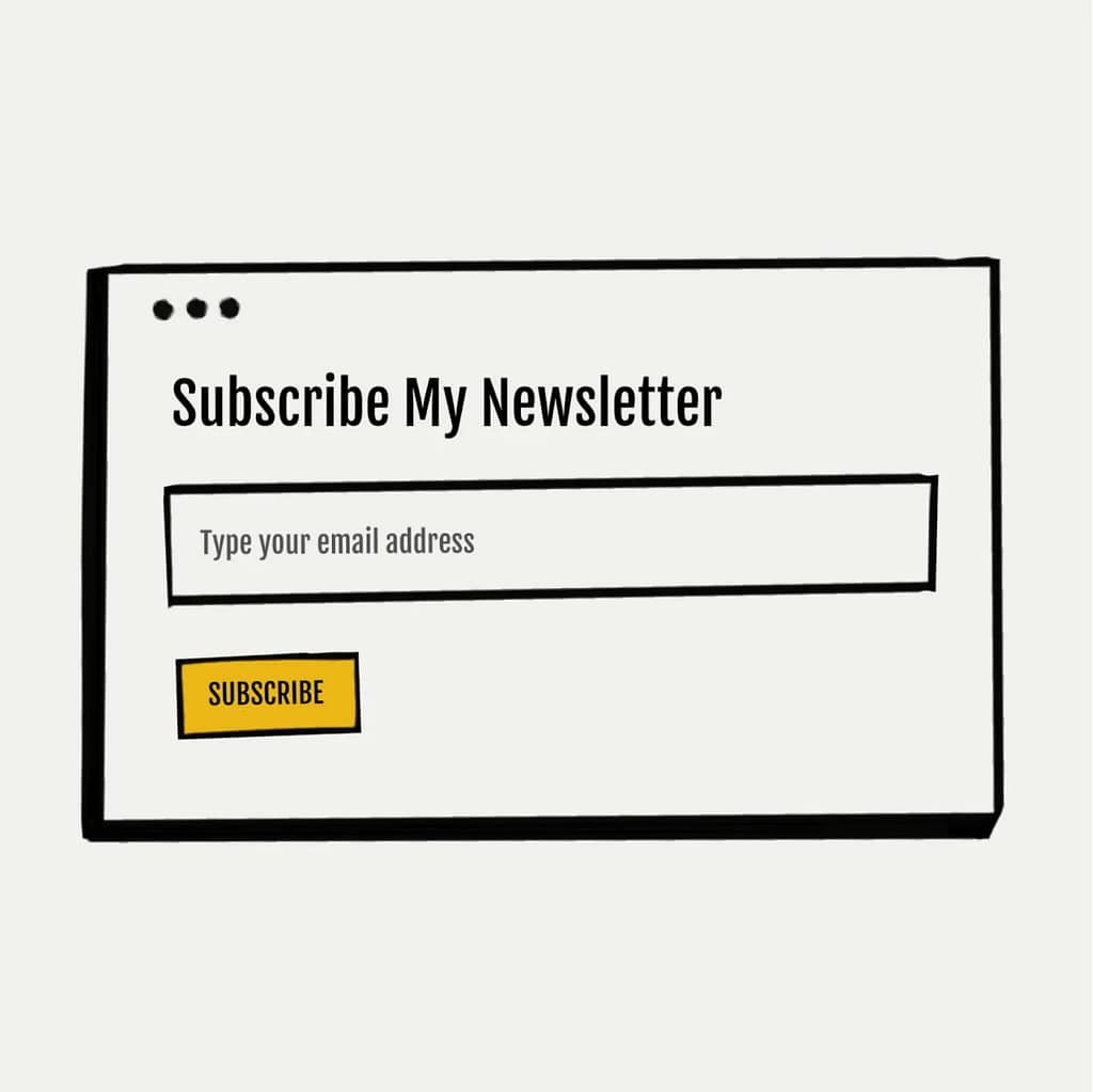 Subscribe newsletter uiux